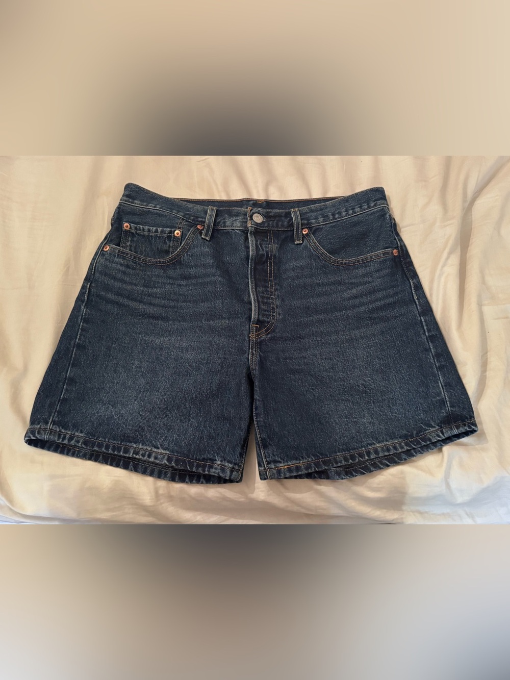 Levi's 501 Mid Thigh Denim Jean Shorts
